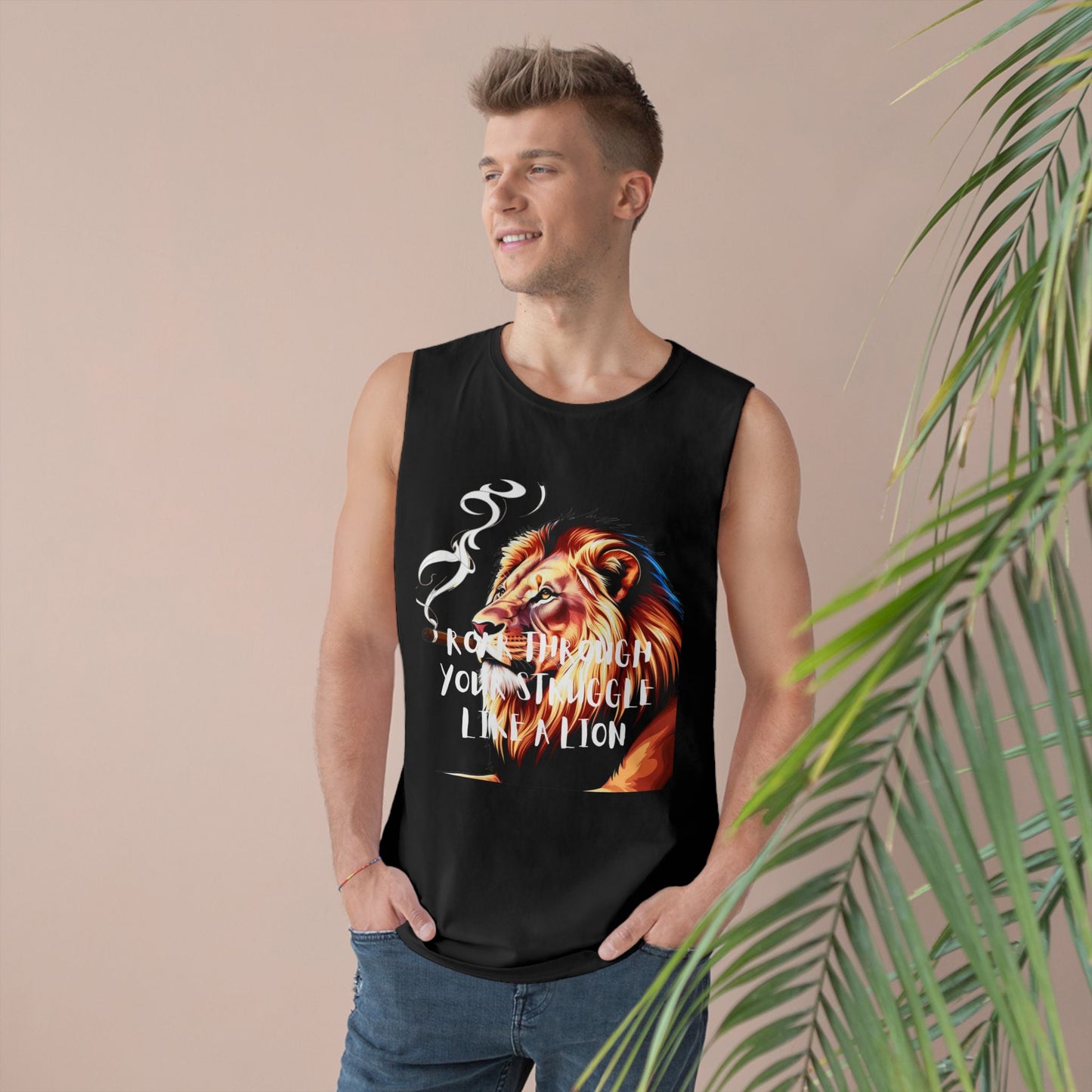 Tank Top - Unisex Lion Quote Tank Top - Embrace Your Struggles with Strength
