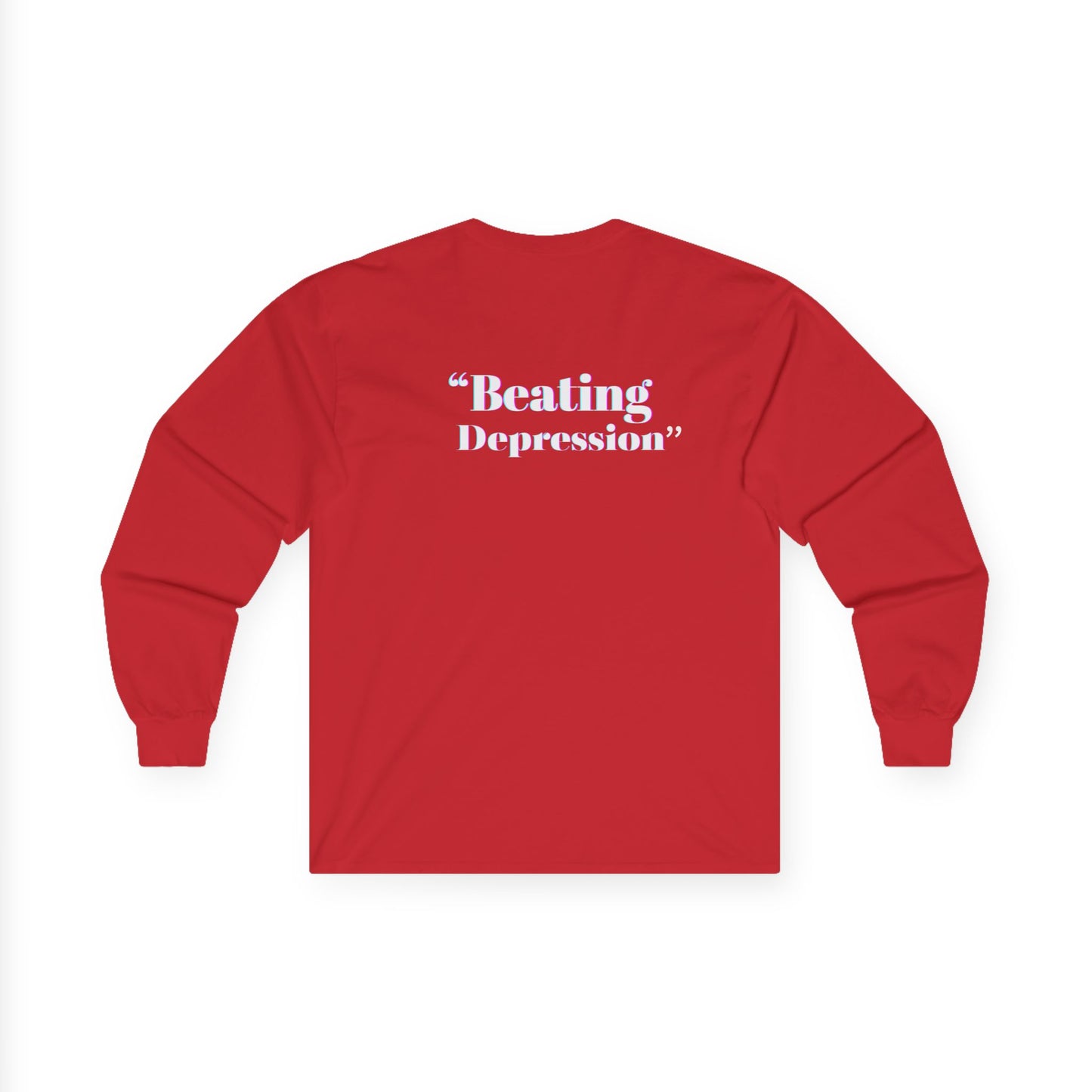 Unisex Long Sleeve Tee - 'Beating Depression' Motivational Shirt