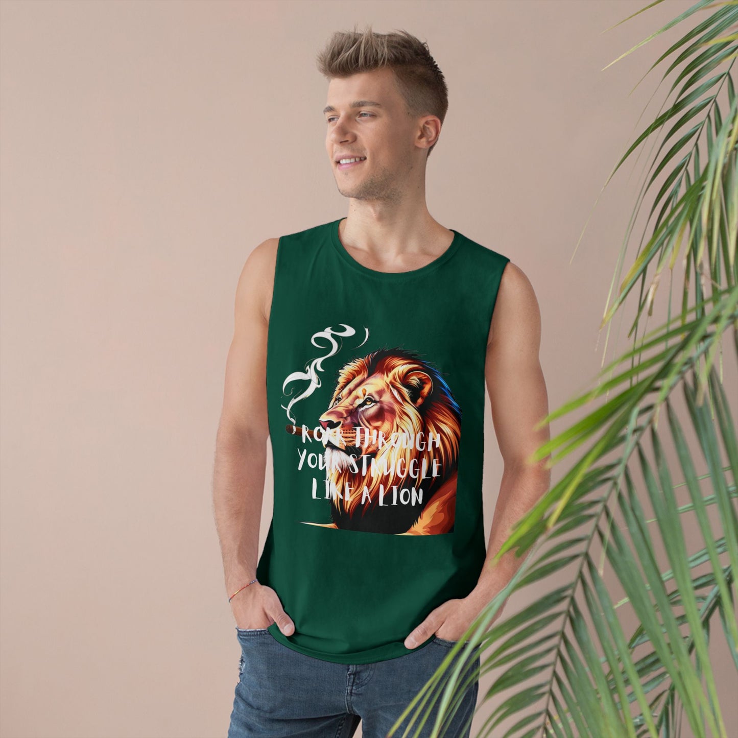 Tank Top - Unisex Lion Quote Tank Top - Embrace Your Struggles with Strength