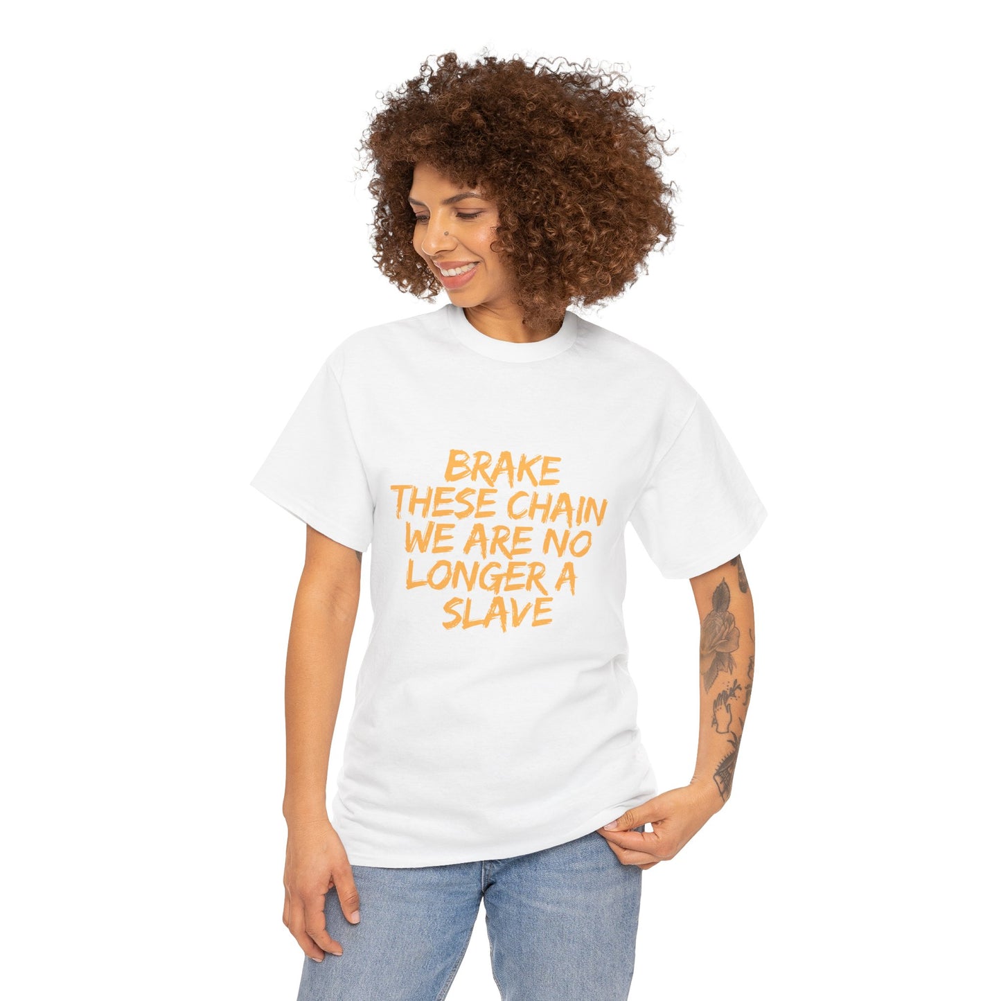 Empowering Cotton Tee - 'Brake These Chains'