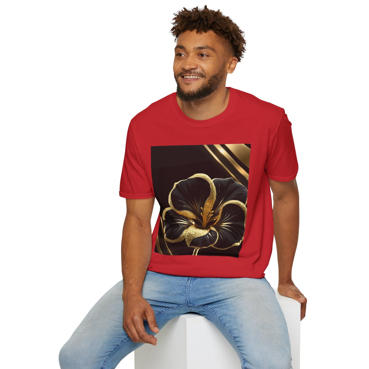 Elegant Floral T-Shirt | Softstyle Tee, Gift for Her