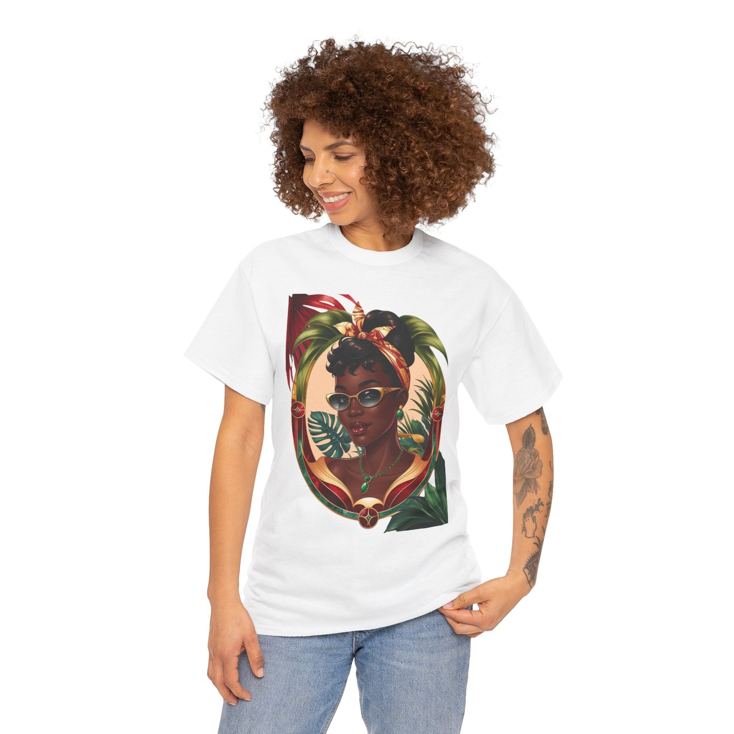 Tropical Vibes Tee - Stylish Summer Top with Chic Latina Art