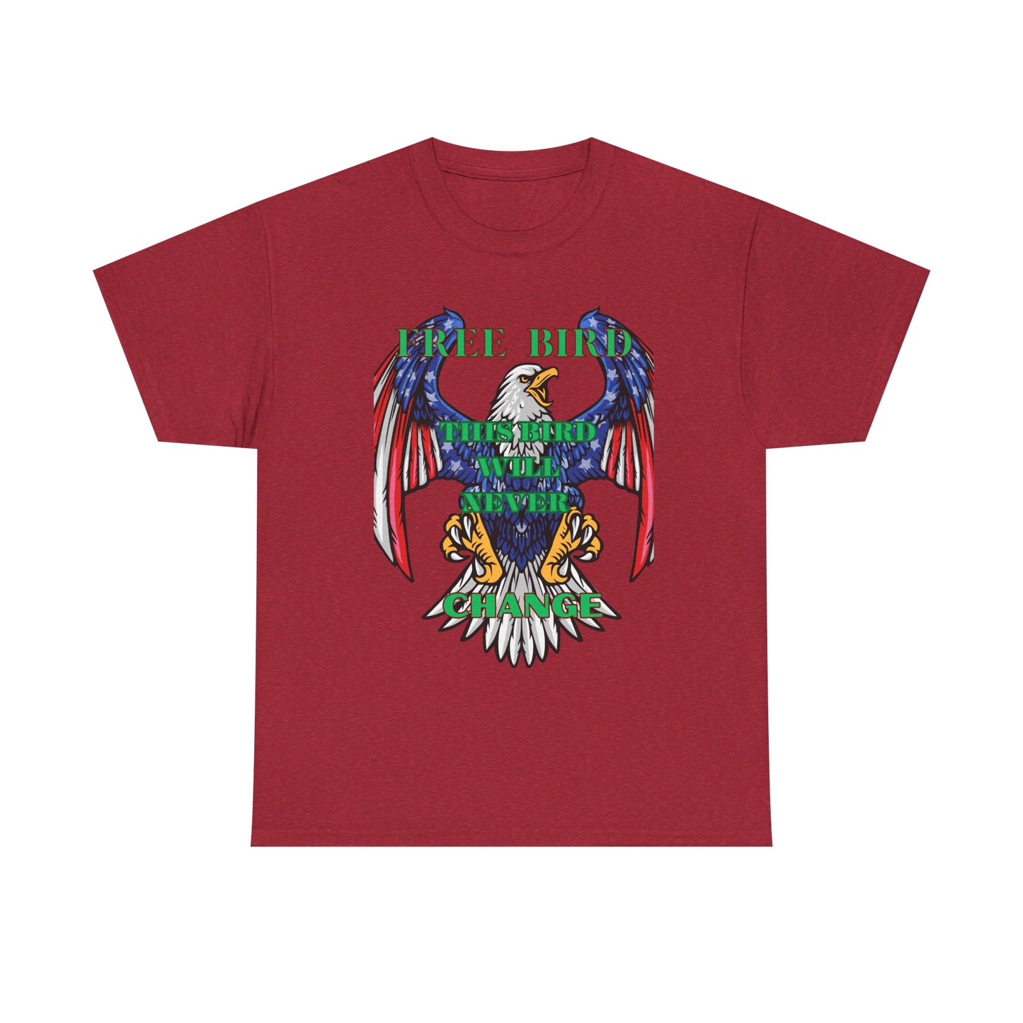 Vintage Eagle Graphic Tee - 'Free Bird' Unisex Heavy Cotton Tee for Freedom Lovers