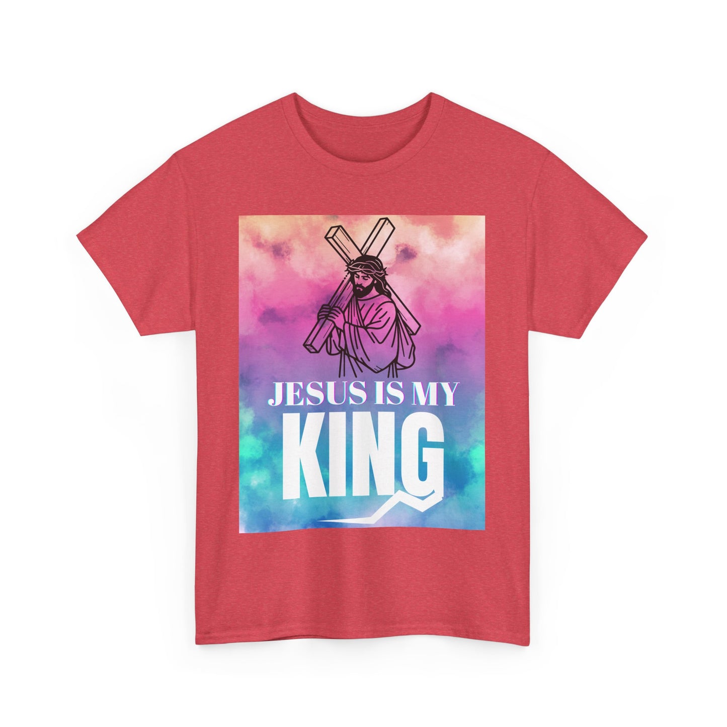 Faith-based Retro Unisex Tee - Jesus Is My King Shirt