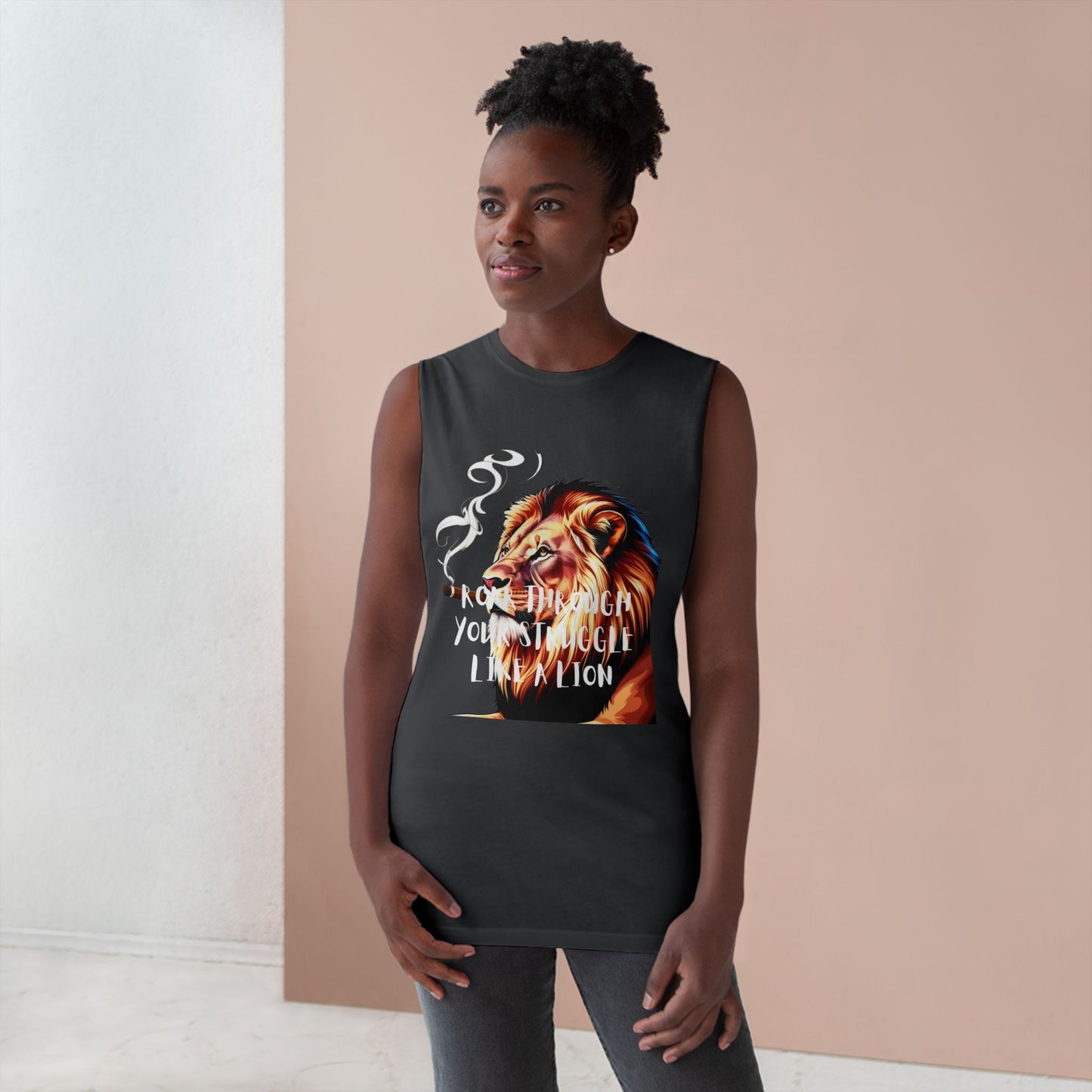 Tank Top - Unisex Lion Quote Tank Top - Embrace Your Struggles with Strength
