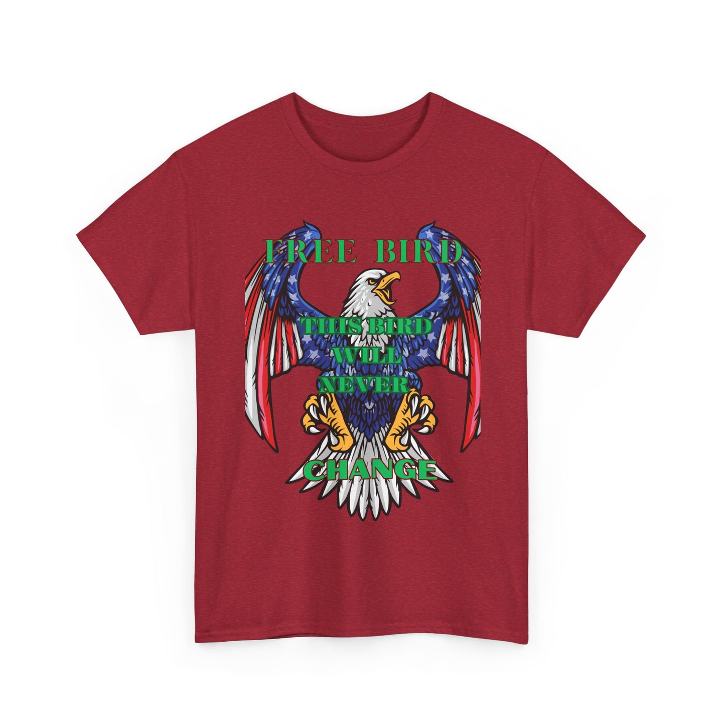 Vintage Eagle Graphic Tee - 'Free Bird' Unisex Heavy Cotton Tee for Freedom Lovers
