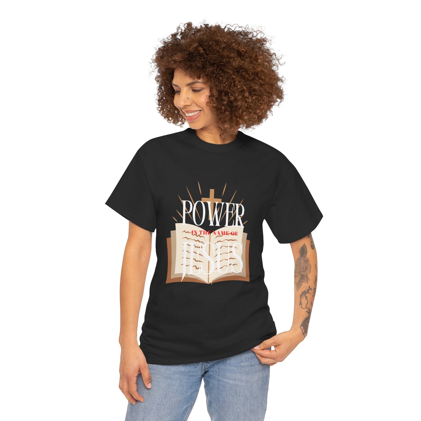 Faith-Inspired Tee - 'In The Name of Jesus' Design