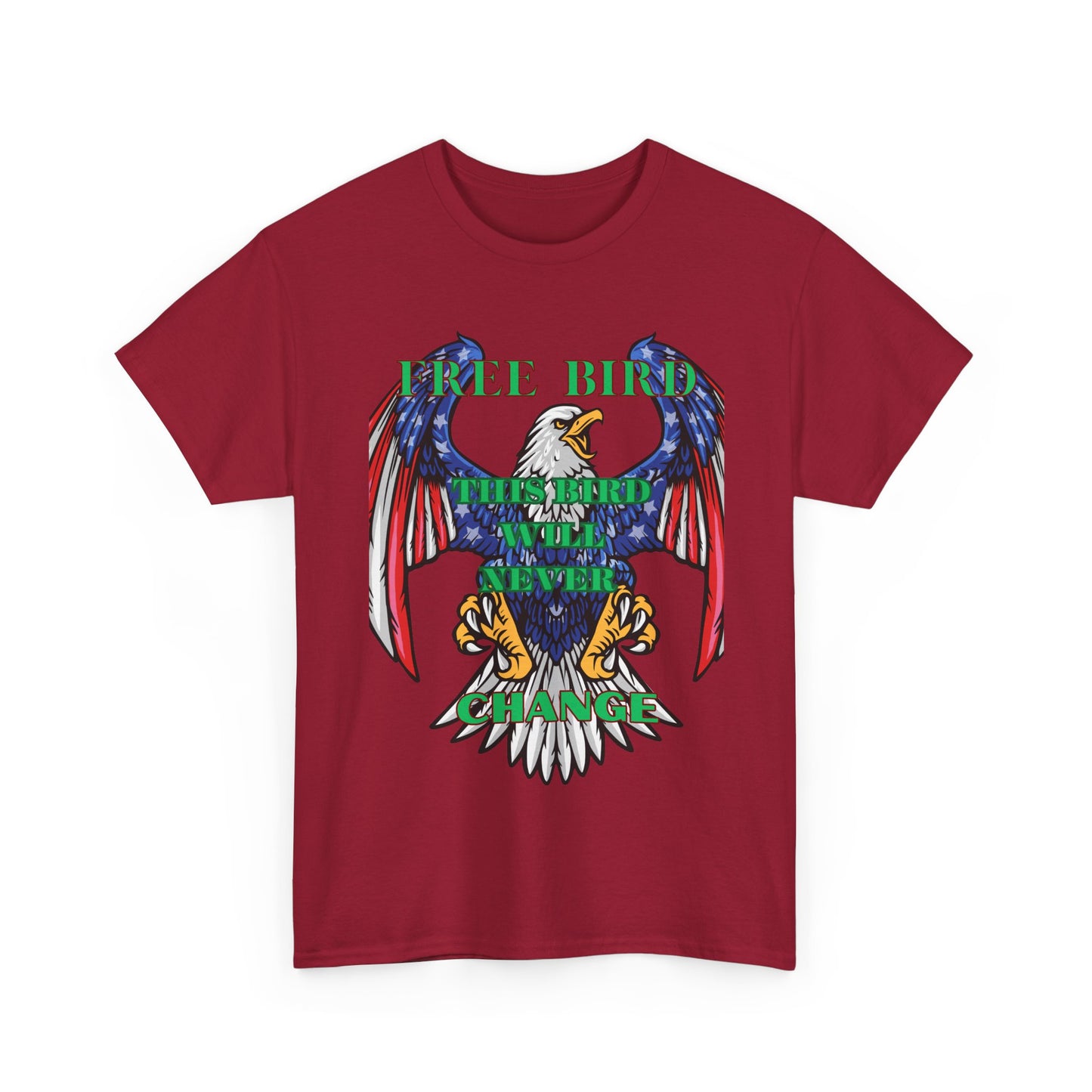 Vintage Eagle Graphic Tee - 'Free Bird' Unisex Heavy Cotton Tee for Freedom Lovers