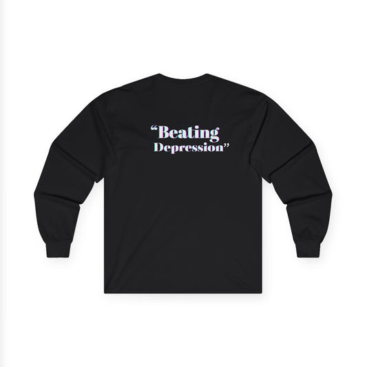 Unisex Long Sleeve Tee - 'Beating Depression' Motivational Shirt