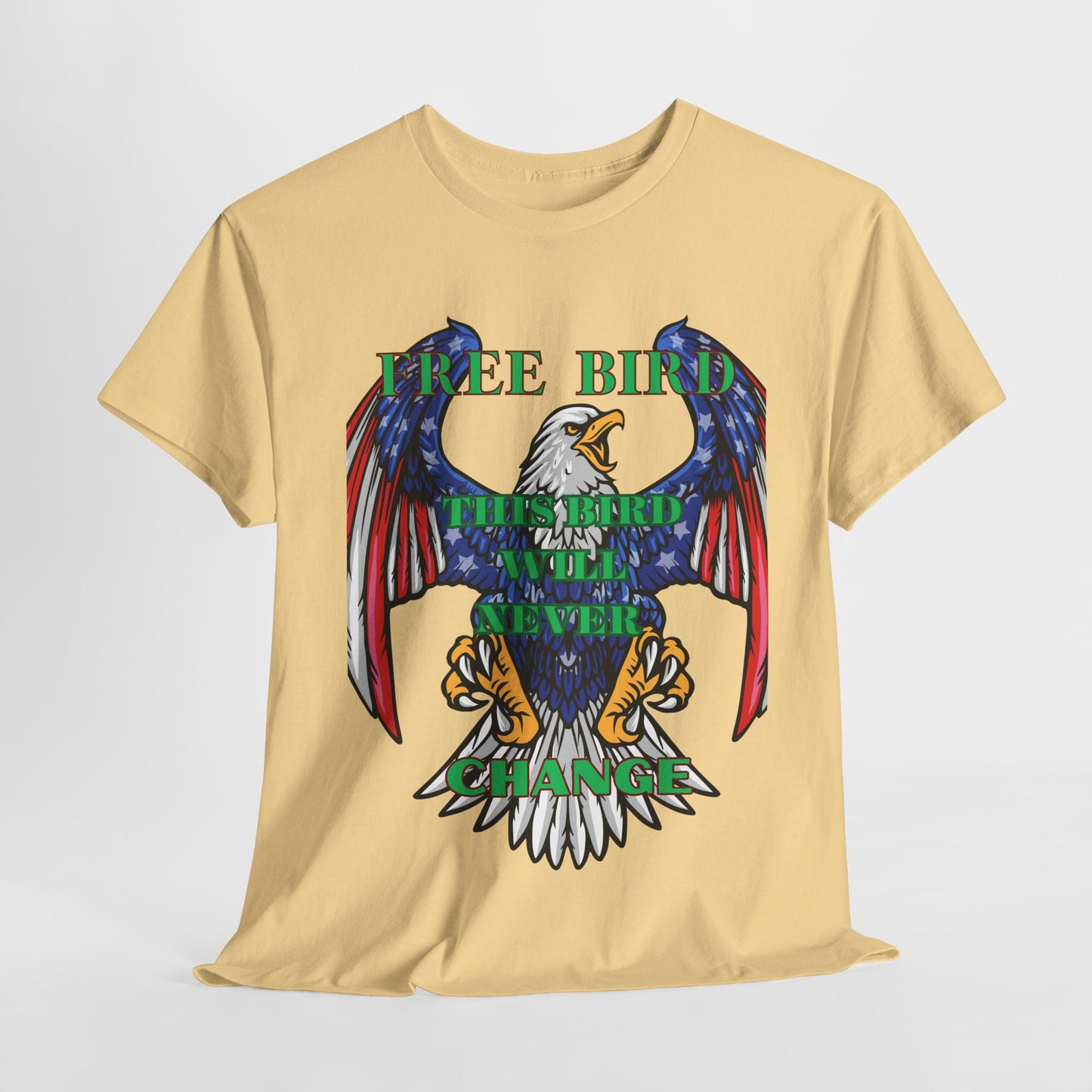 Vintage Eagle Graphic Tee - 'Free Bird' Unisex Heavy Cotton Tee for Freedom Lovers