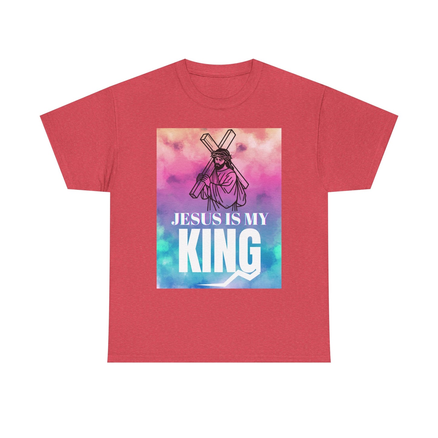 Faith-based Retro Unisex Tee - Jesus Is My King Shirt