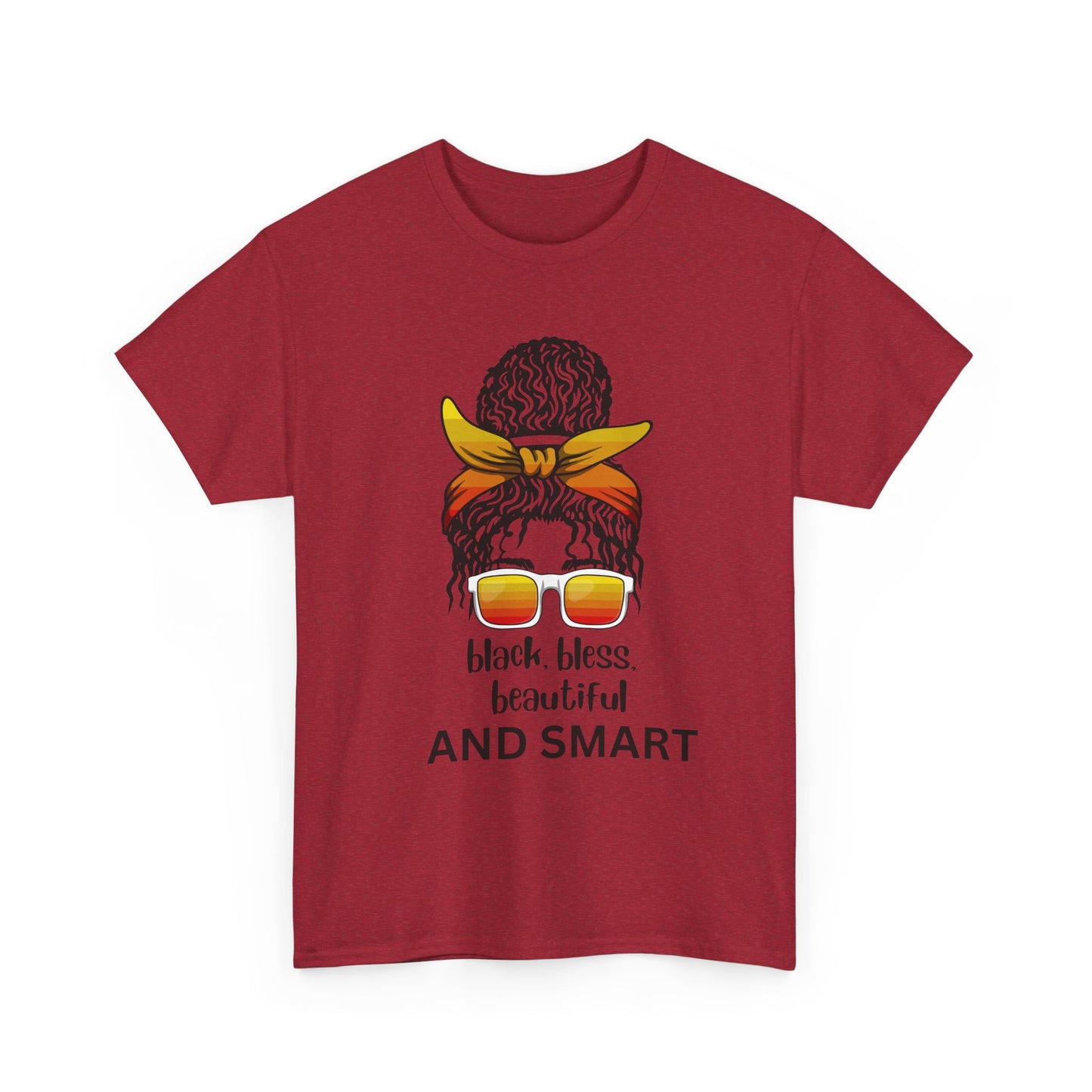 Empowerment Unisex Heavy Cotton Tee - "Black. Bless. Beautiful. And Smart"