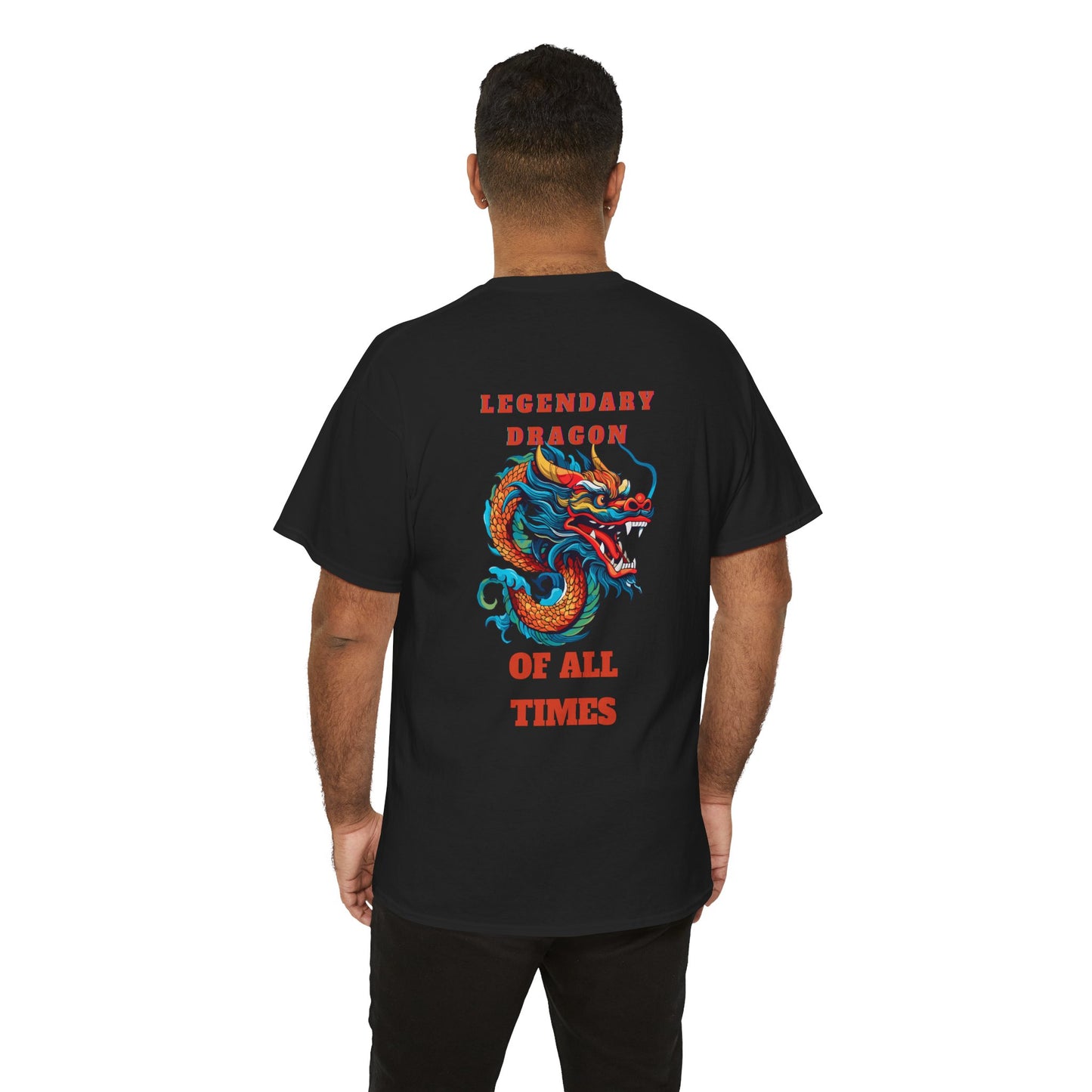 Legendary Dragon Tee - Bold Graphic Unisex Heavy Cotton T-Shirt for Fantasy Lovers