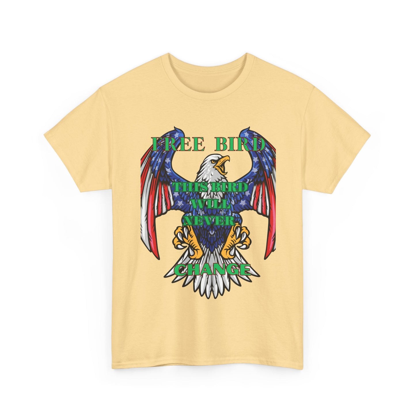 Vintage Eagle Graphic Tee - 'Free Bird' Unisex Heavy Cotton Tee for Freedom Lovers