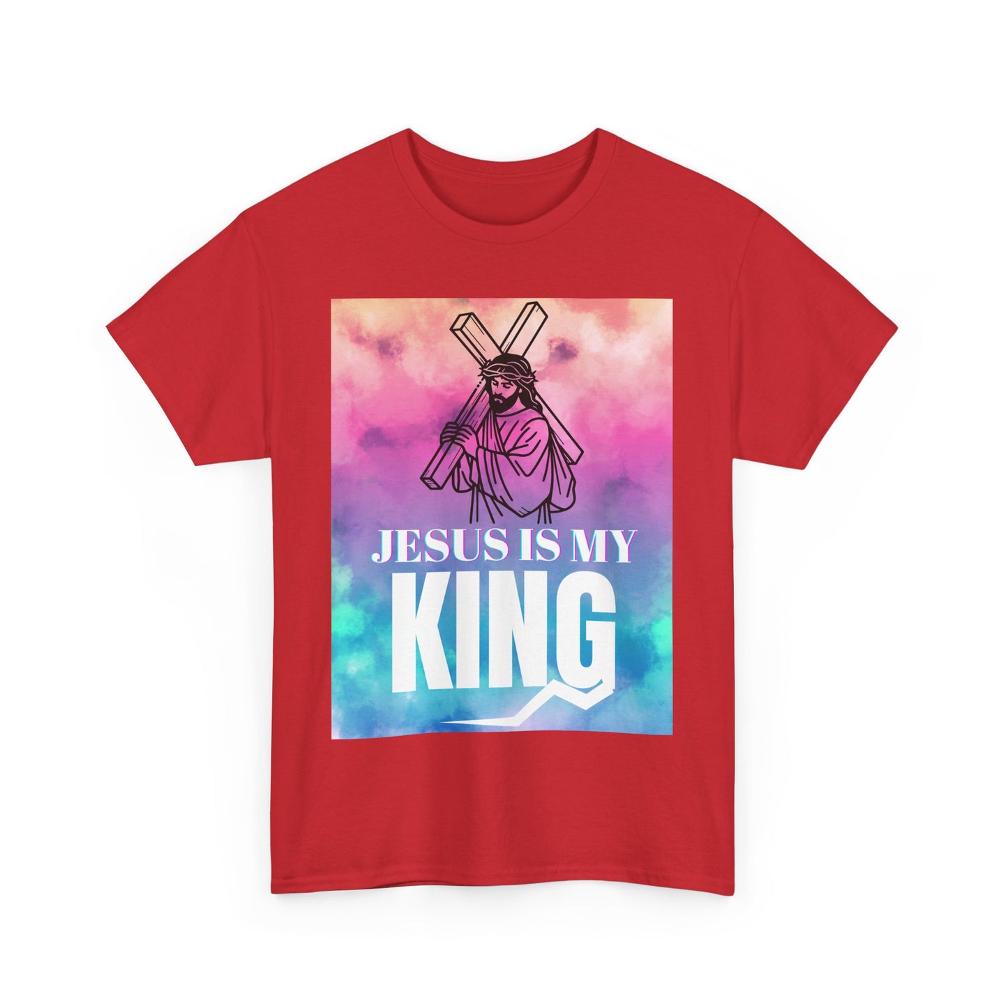 Faith-based Retro Unisex Tee - Jesus Is My King Shirt