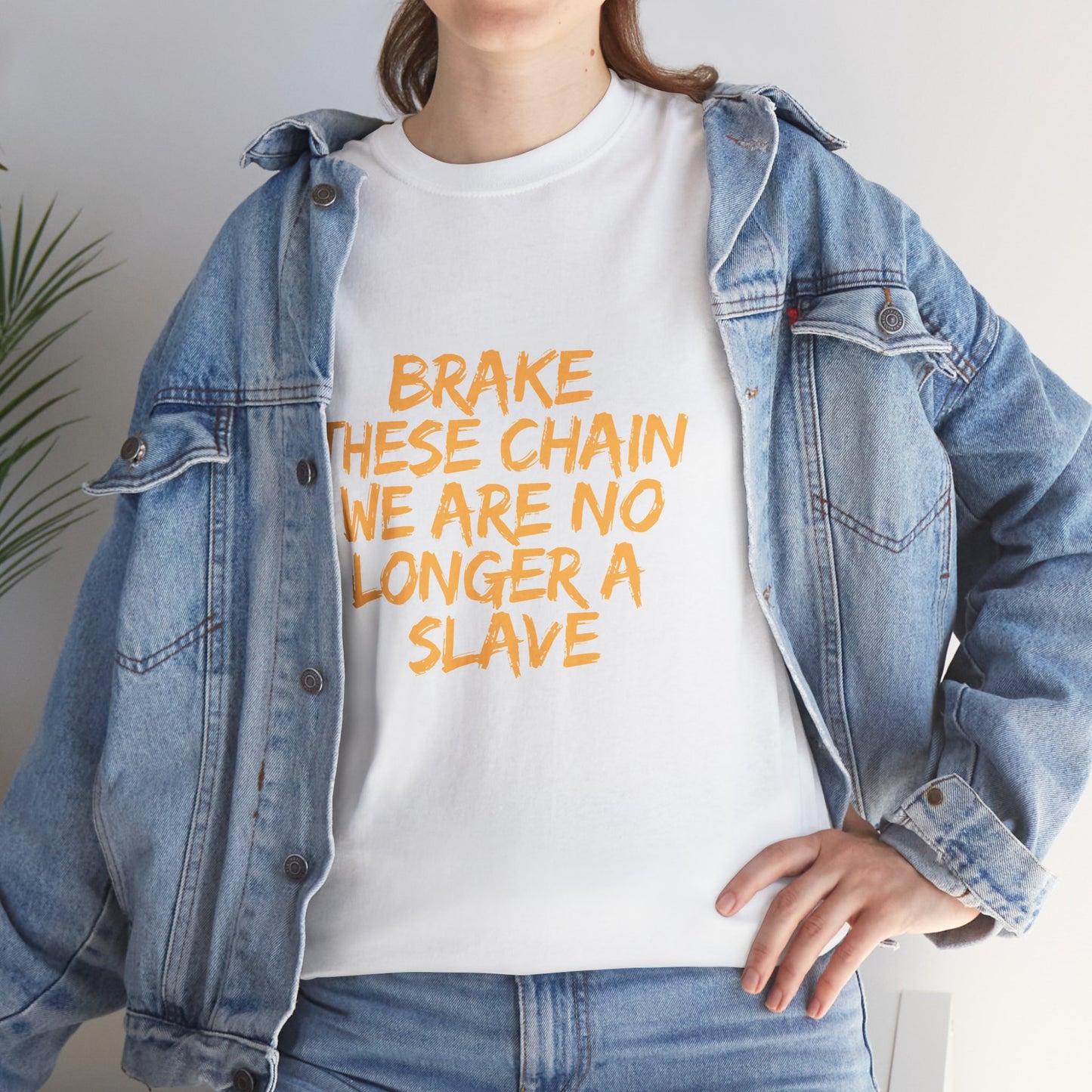 Empowering Cotton Tee - 'Brake These Chains'
