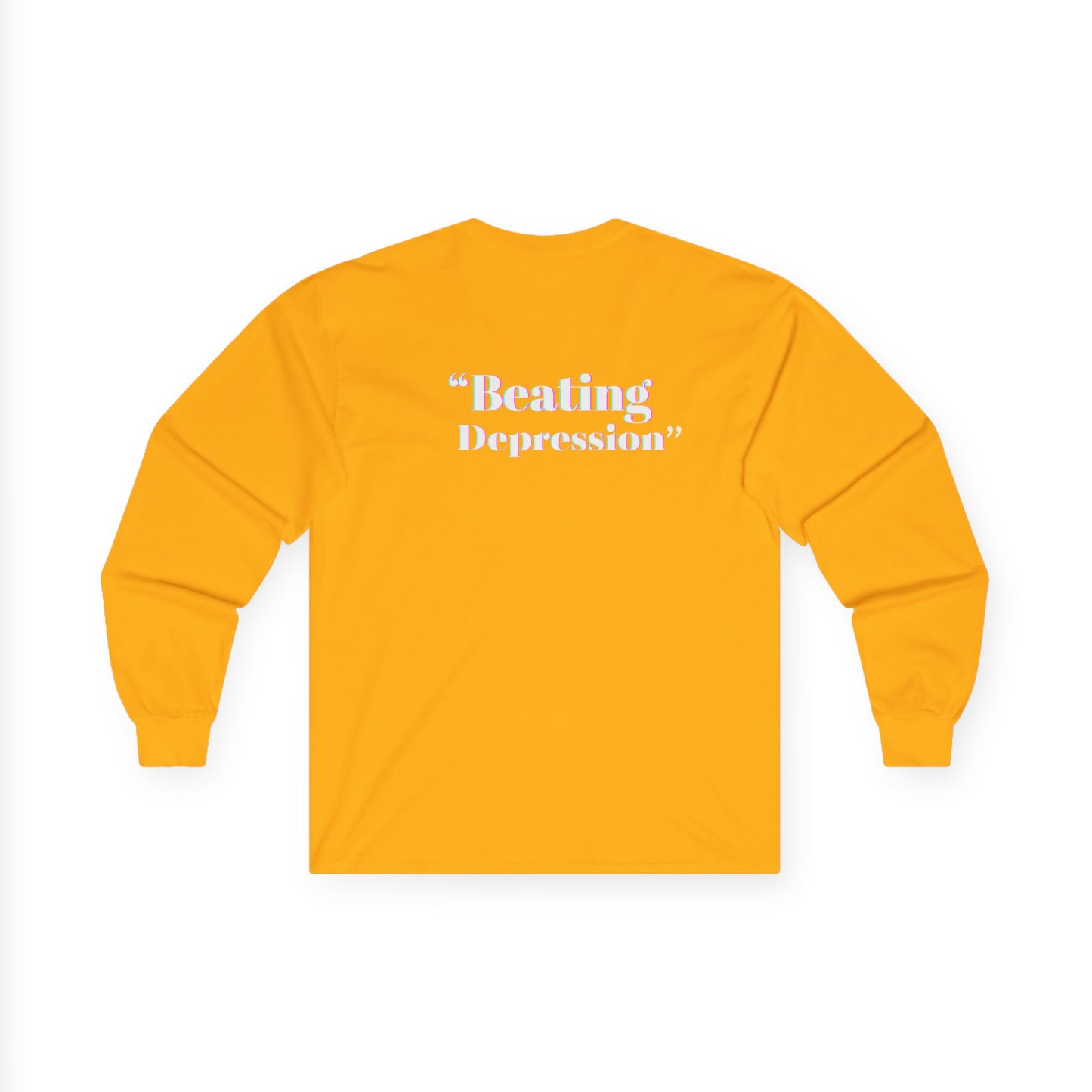 Unisex Long Sleeve Tee - 'Beating Depression' Motivational Shirt