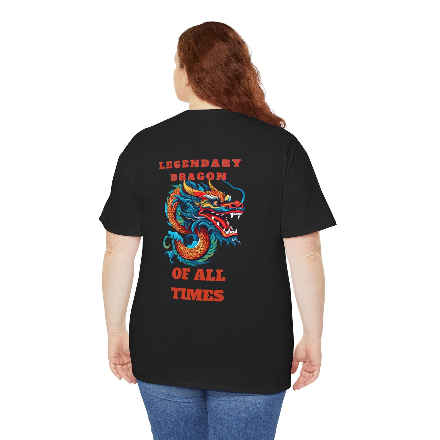 Legendary Dragon Tee - Bold Graphic Unisex Heavy Cotton T-Shirt for Fantasy Lovers
