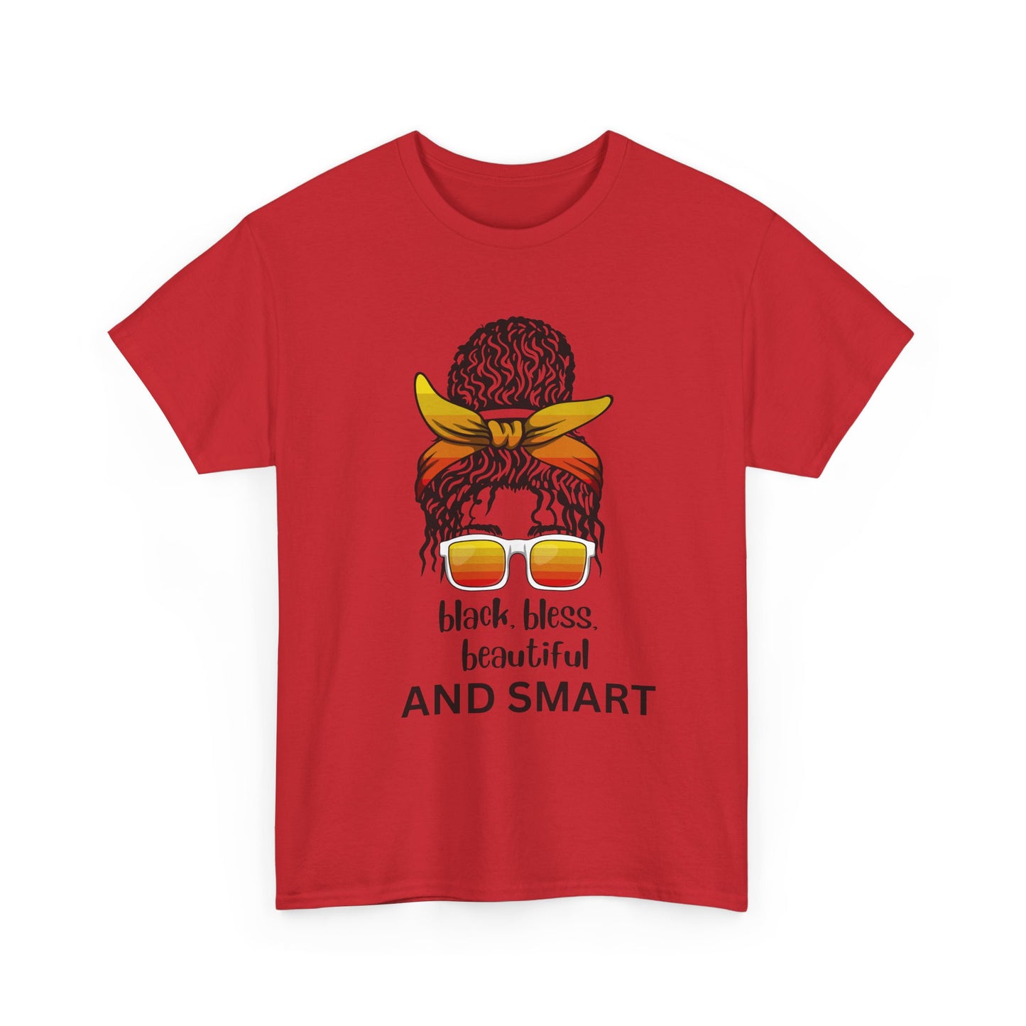Empowerment Unisex Heavy Cotton Tee - "Black. Bless. Beautiful. And Smart"