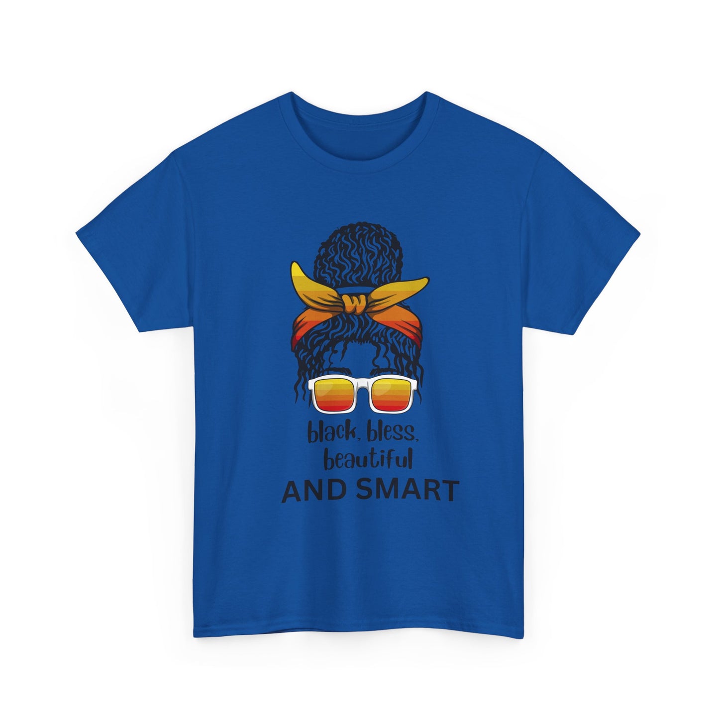 Empowerment Unisex Heavy Cotton Tee - "Black. Bless. Beautiful. And Smart"