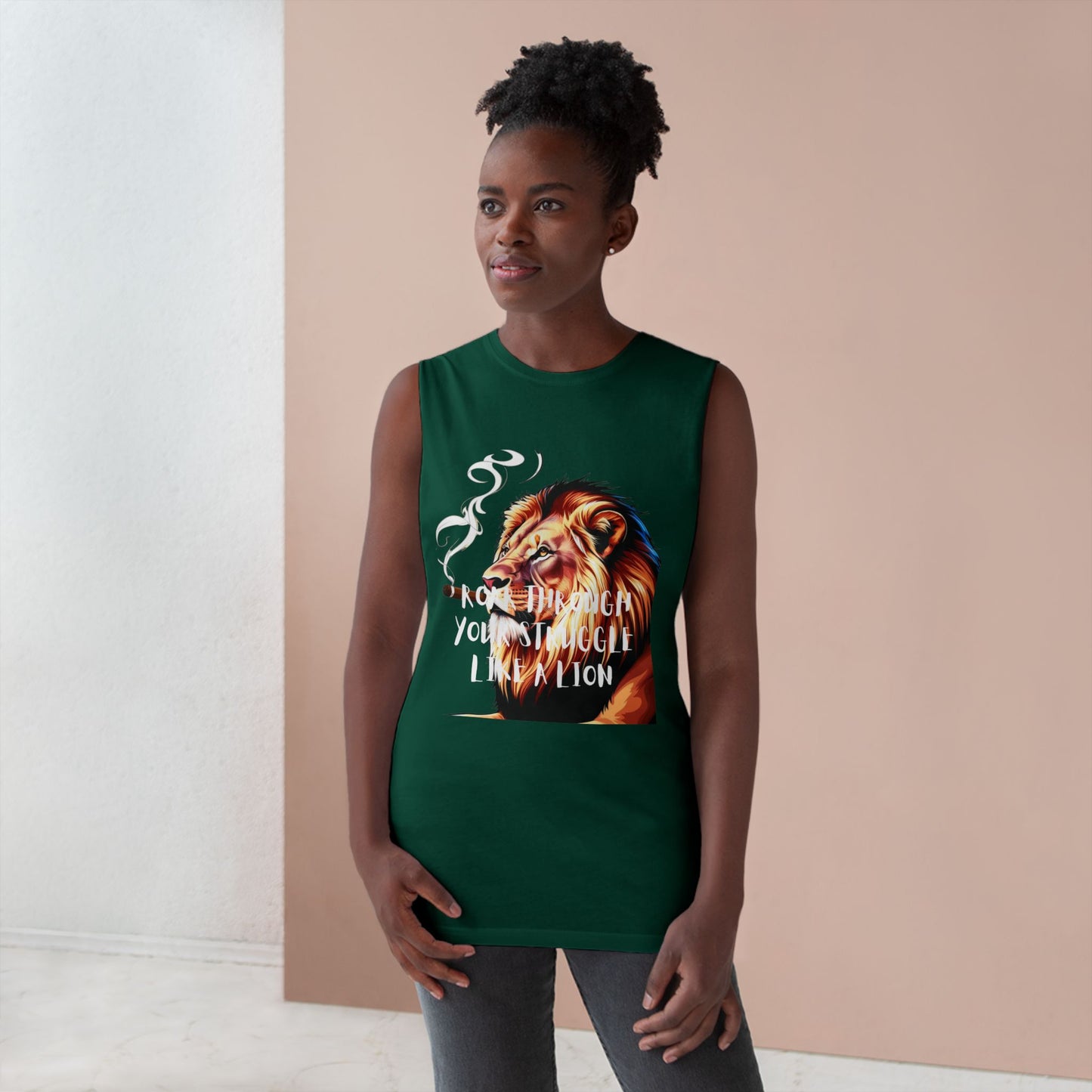 Tank Top - Unisex Lion Quote Tank Top - Embrace Your Struggles with Strength