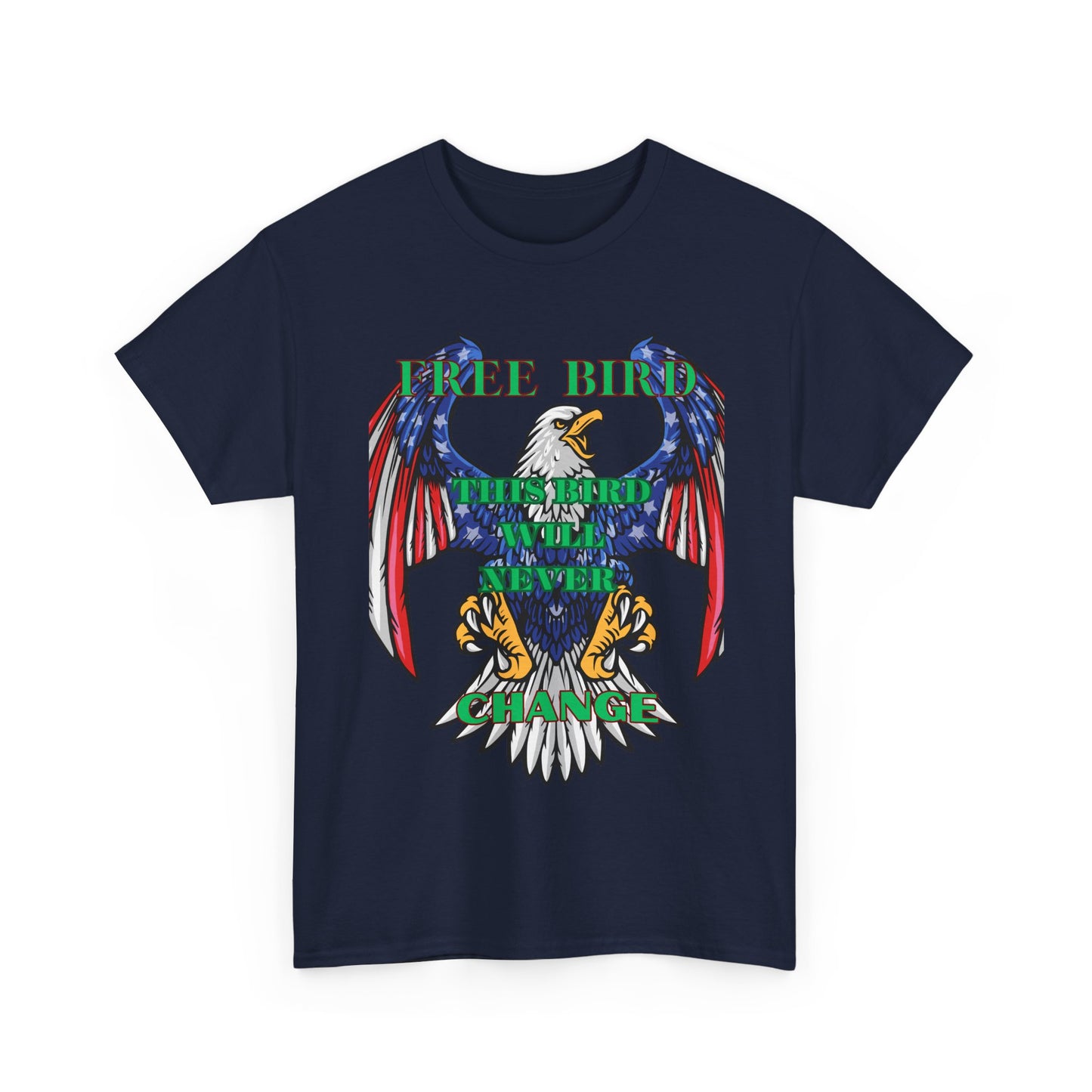 Vintage Eagle Graphic Tee - 'Free Bird' Unisex Heavy Cotton Tee for Freedom Lovers