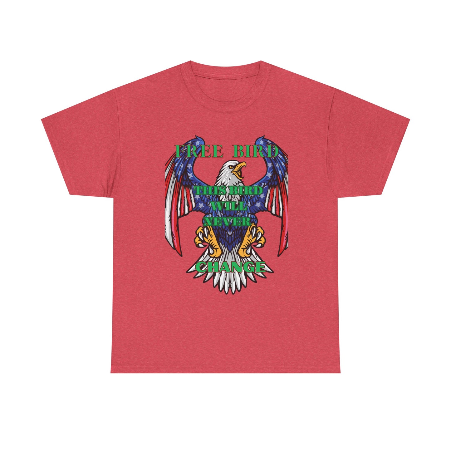 Vintage Eagle Graphic Tee - 'Free Bird' Unisex Heavy Cotton Tee for Freedom Lovers
