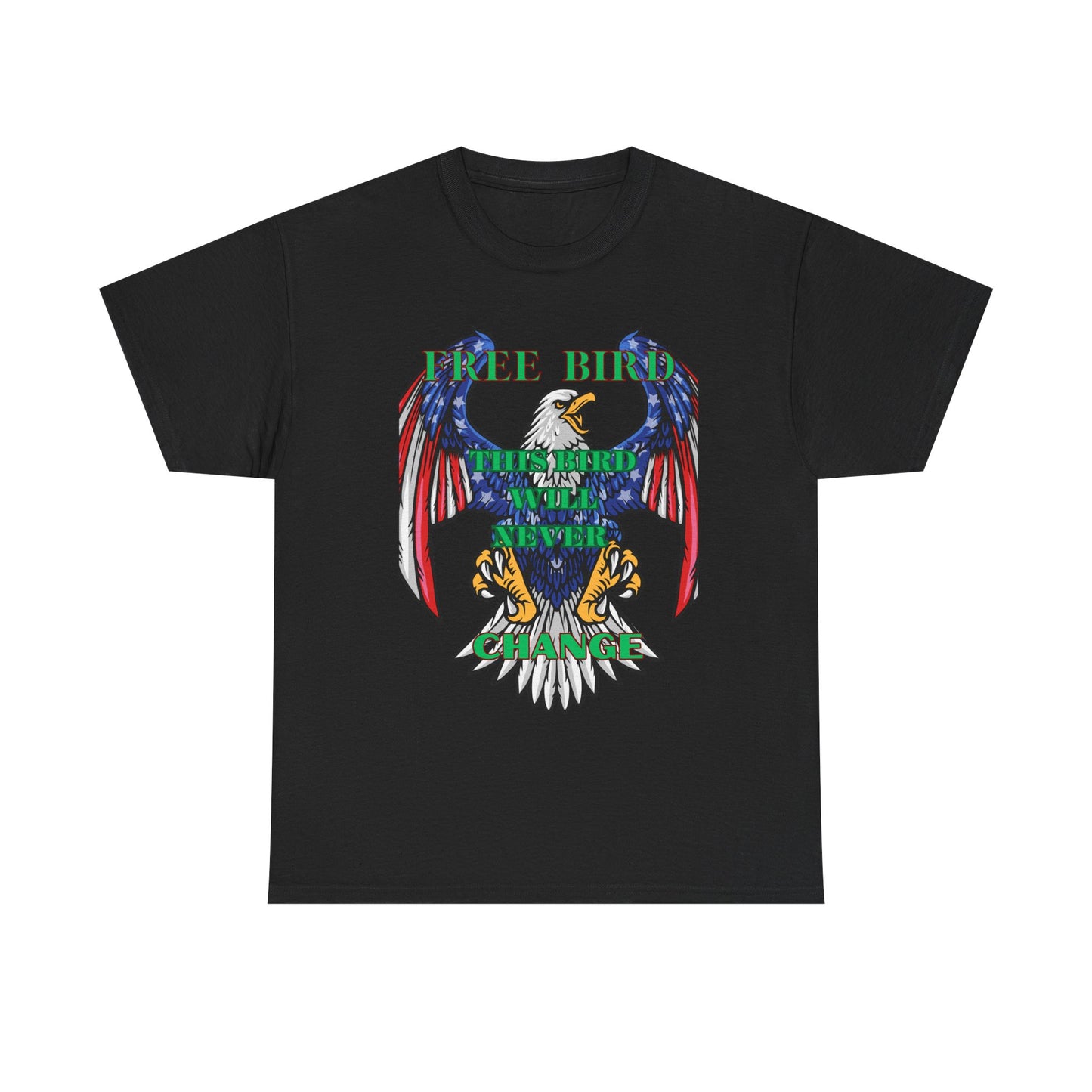 Vintage Eagle Graphic Tee - 'Free Bird' Unisex Heavy Cotton Tee for Freedom Lovers