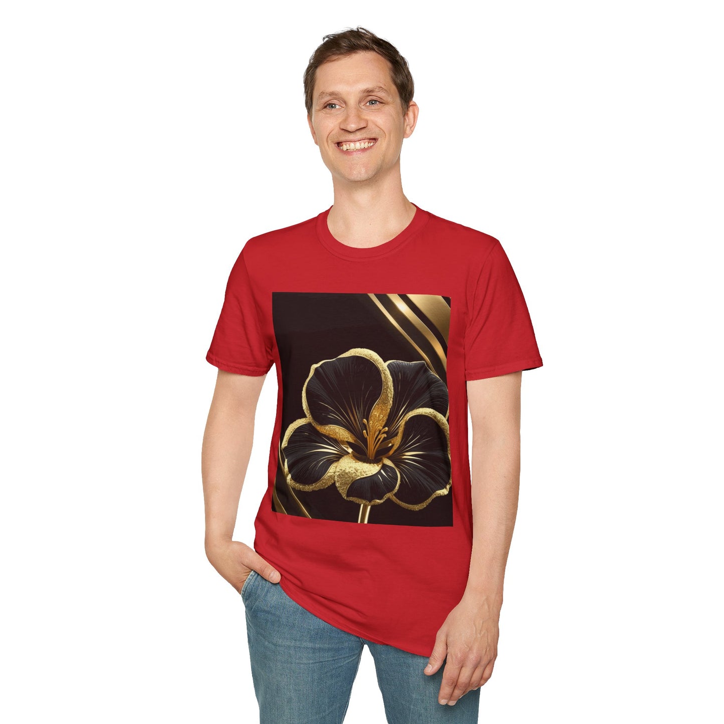 Elegant Floral T-Shirt | Softstyle Tee, Gift for Her
