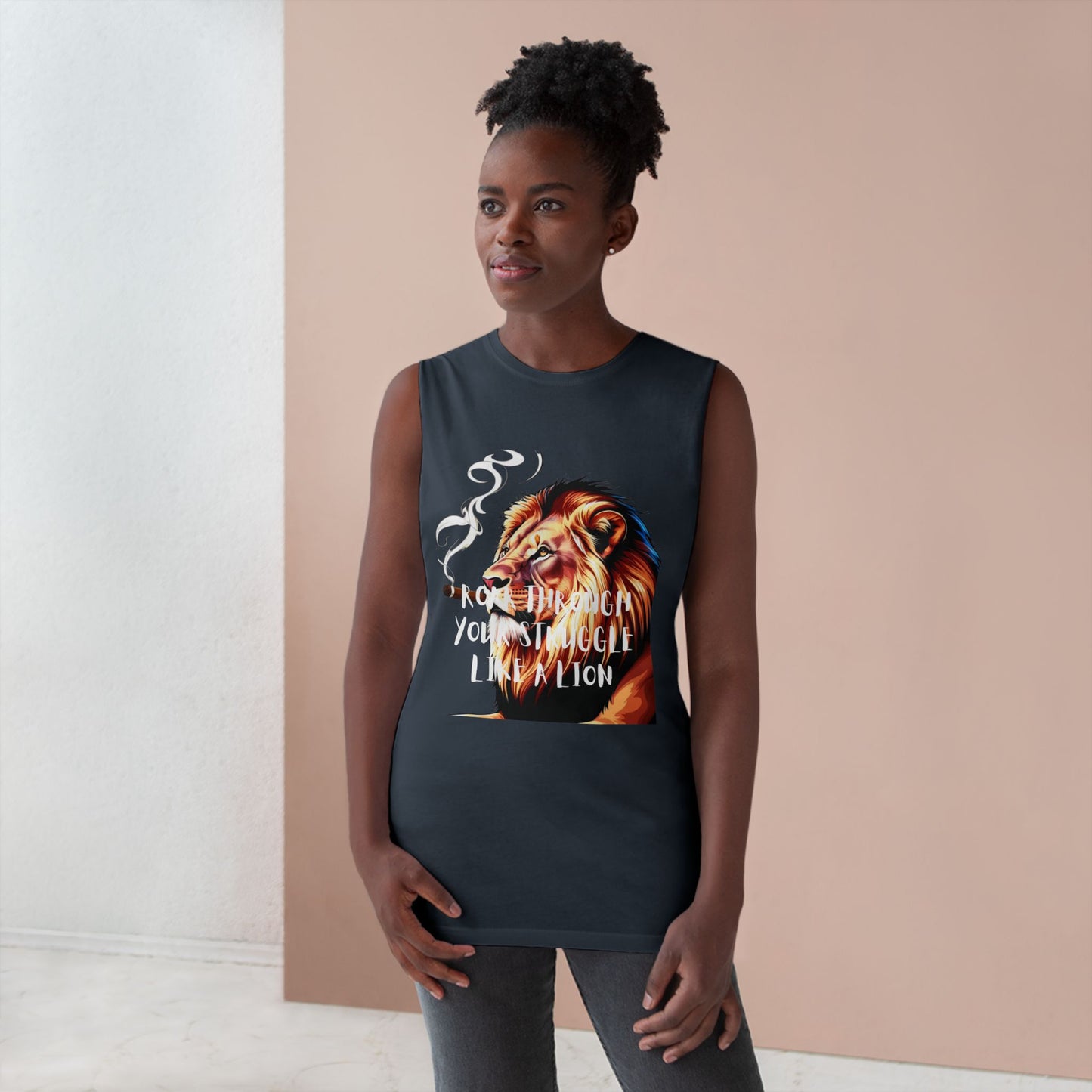 Tank Top - Unisex Lion Quote Tank Top - Embrace Your Struggles with Strength