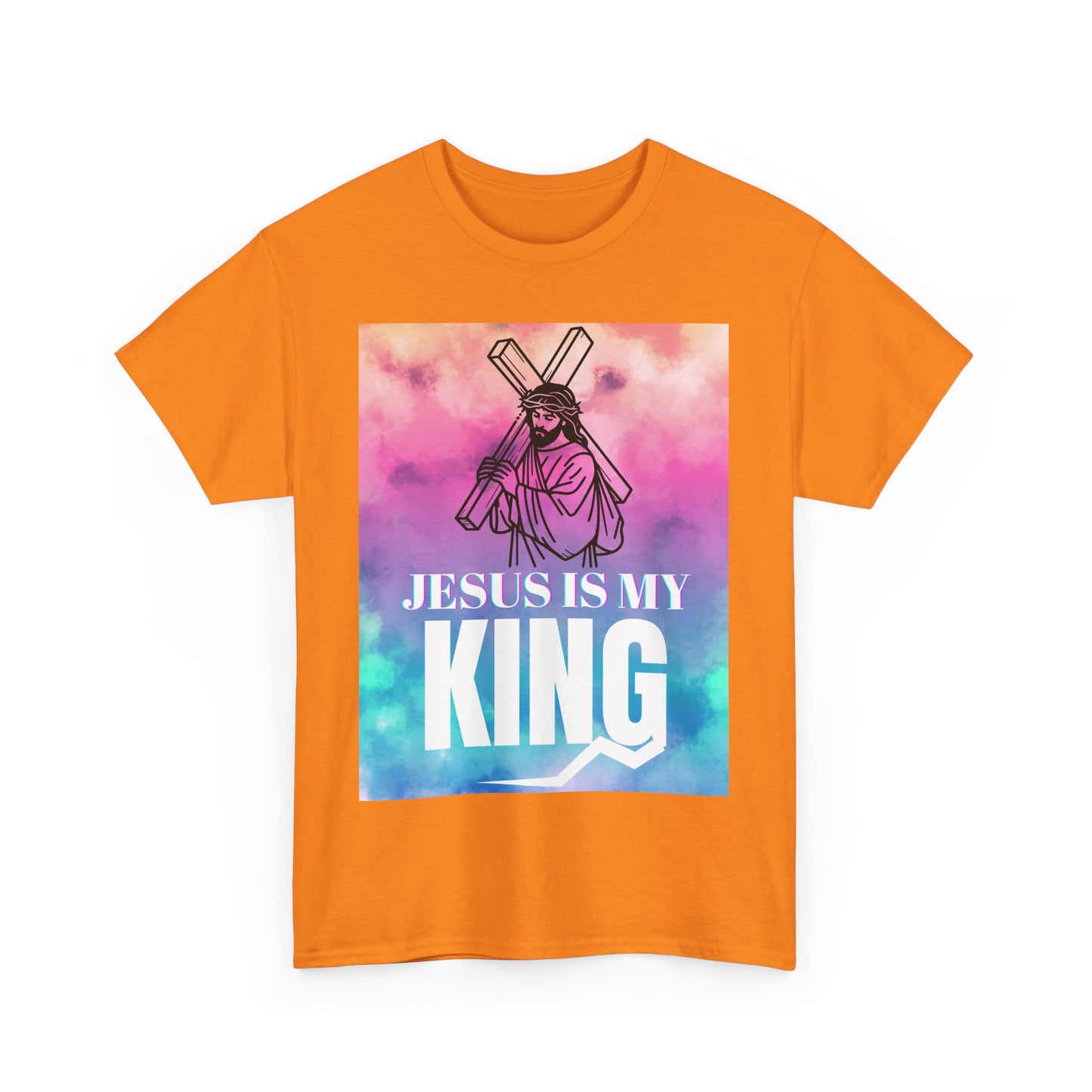 Faith-based Retro Unisex Tee - Jesus Is My King Shirt