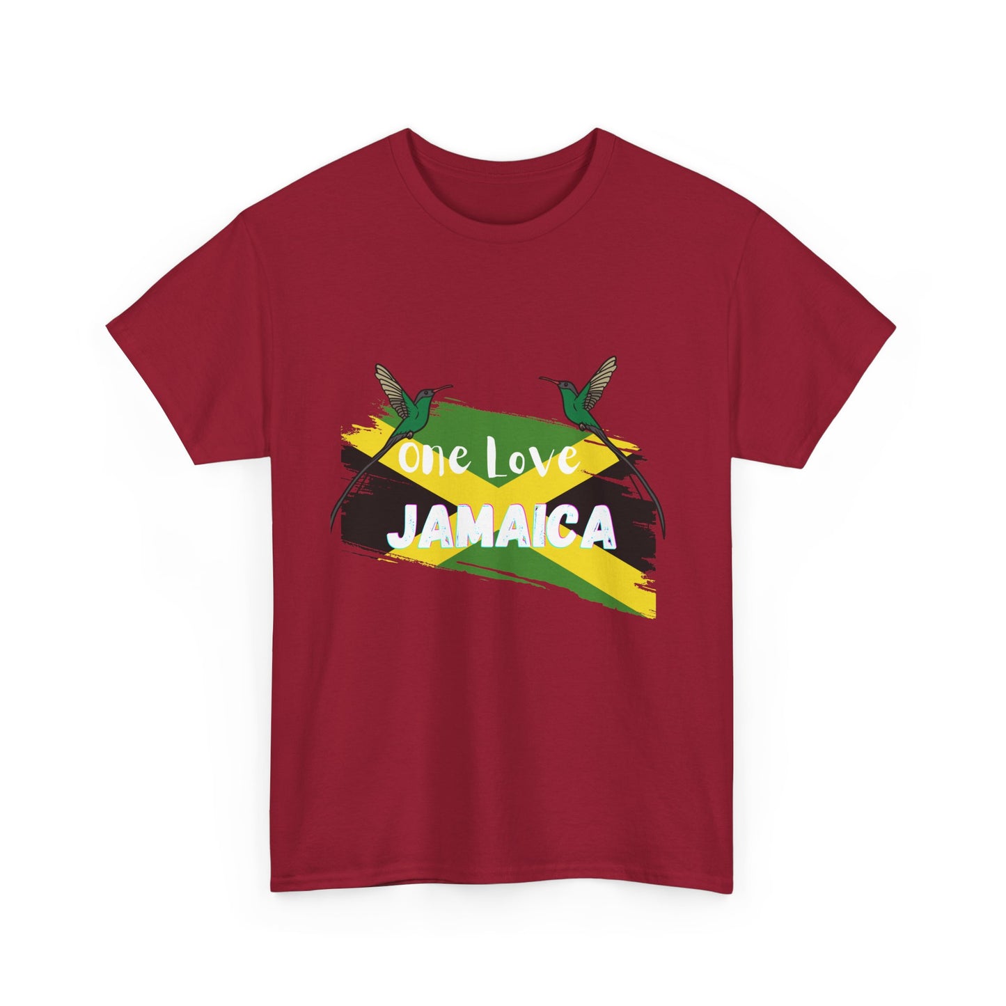 One Love Jamaica Unisex Heavy Cotton Tee - Perfect for Music Festivals and Celebrations