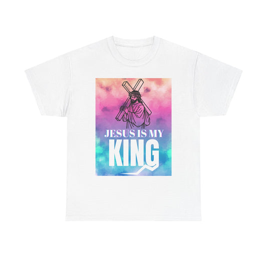 Faith-based Retro Unisex Tee - Jesus Is My King Shirt
