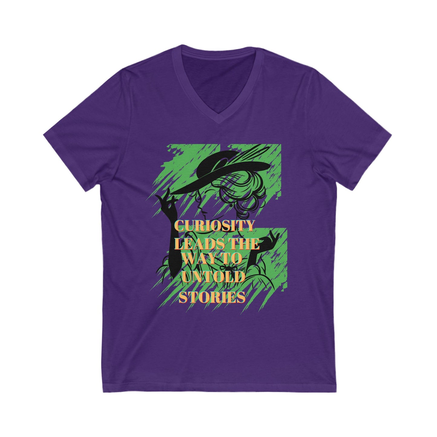 Curiosity V-Neck Tee - Unisex Inspirational Shirt