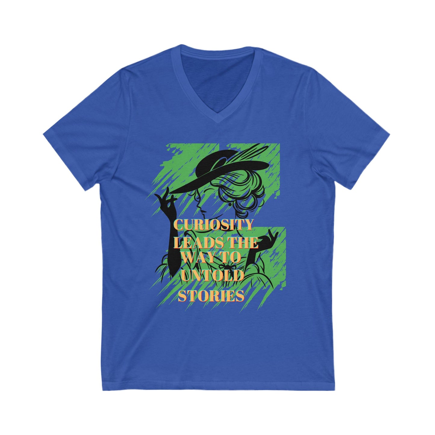 Curiosity V-Neck Tee - Unisex Inspirational Shirt
