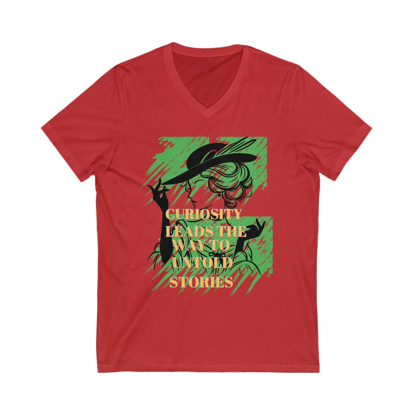 Curiosity V-Neck Tee - Unisex Inspirational Shirt