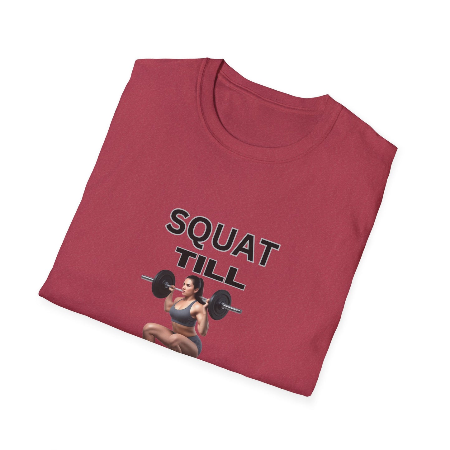 Fitness Motivation T-Shirt - 'Squat Till You Drop'