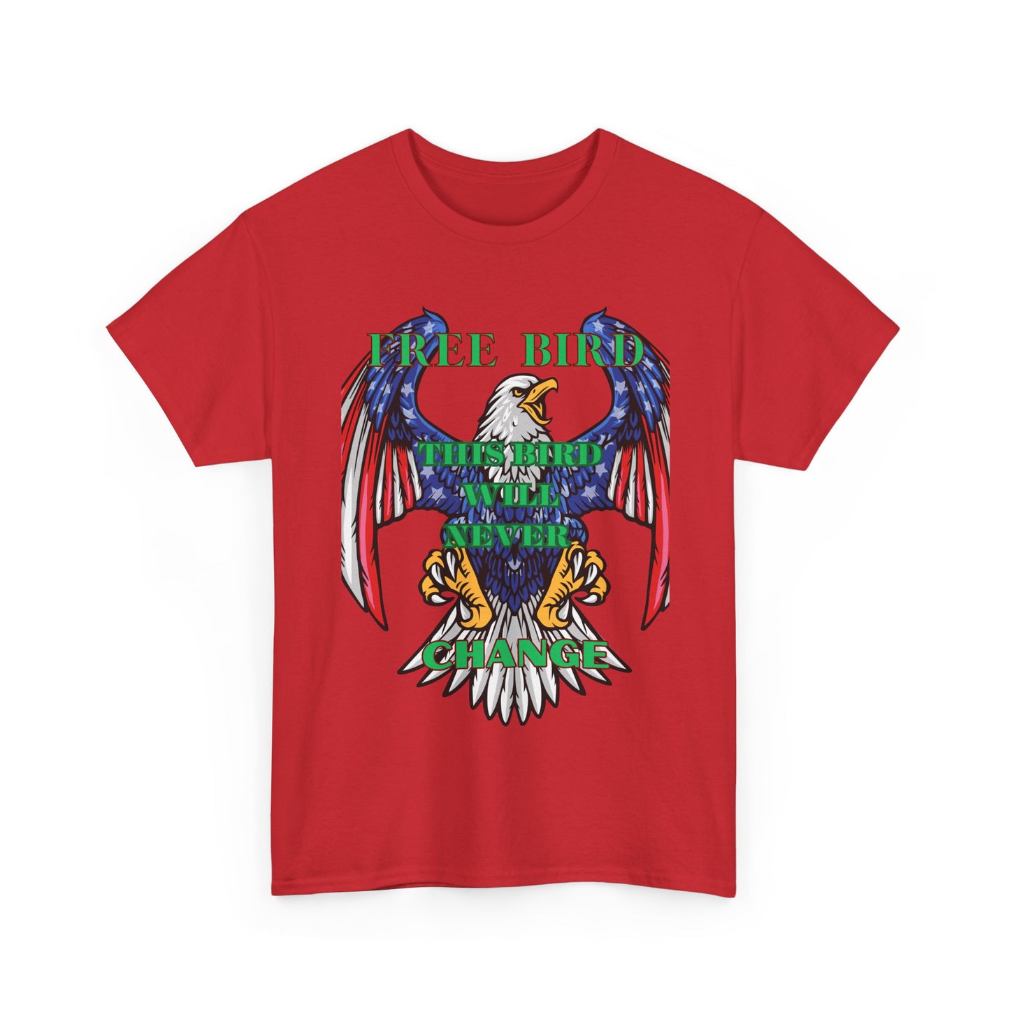 Vintage Eagle Graphic Tee - 'Free Bird' Unisex Heavy Cotton Tee for Freedom Lovers