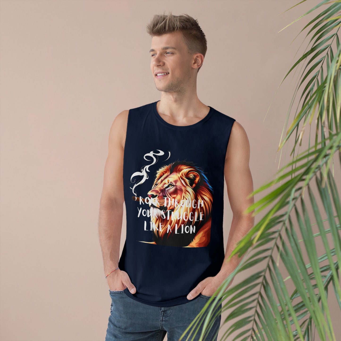 Tank Top - Unisex Lion Quote Tank Top - Embrace Your Struggles with Strength