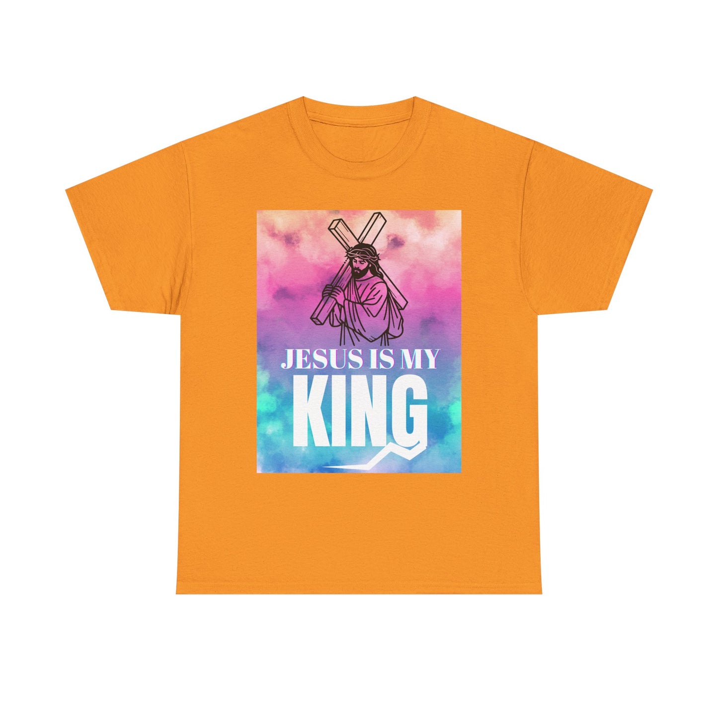Faith-based Retro Unisex Tee - Jesus Is My King Shirt