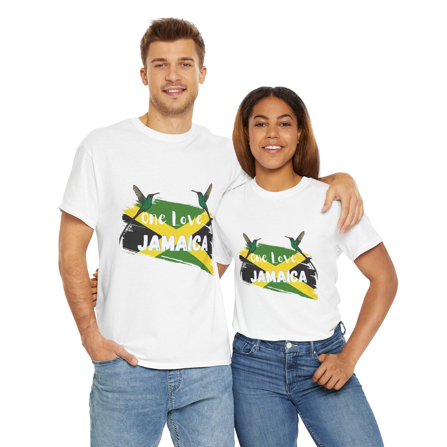 One Love Jamaica Unisex Heavy Cotton Tee - Perfect for Music Festivals and Celebrations