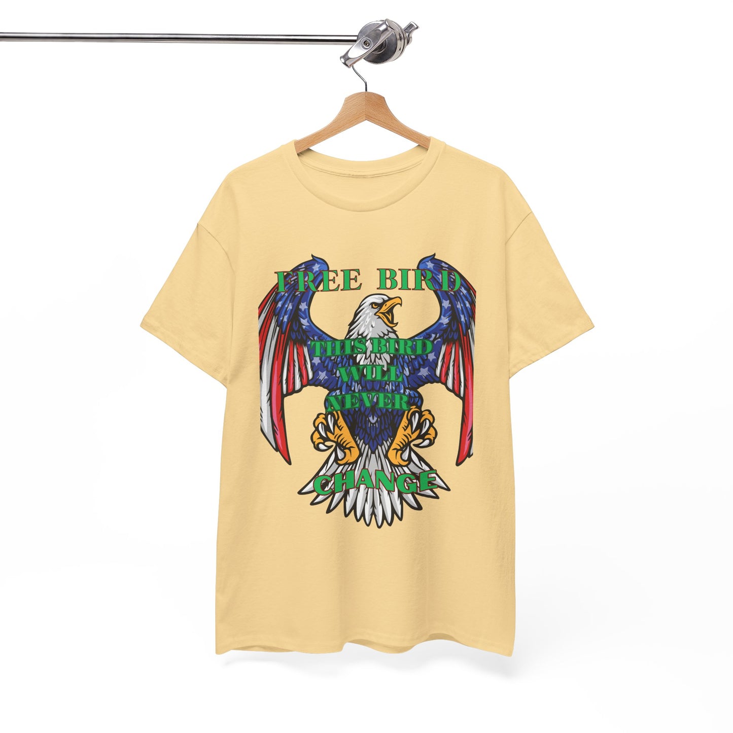 Vintage Eagle Graphic Tee - 'Free Bird' Unisex Heavy Cotton Tee for Freedom Lovers