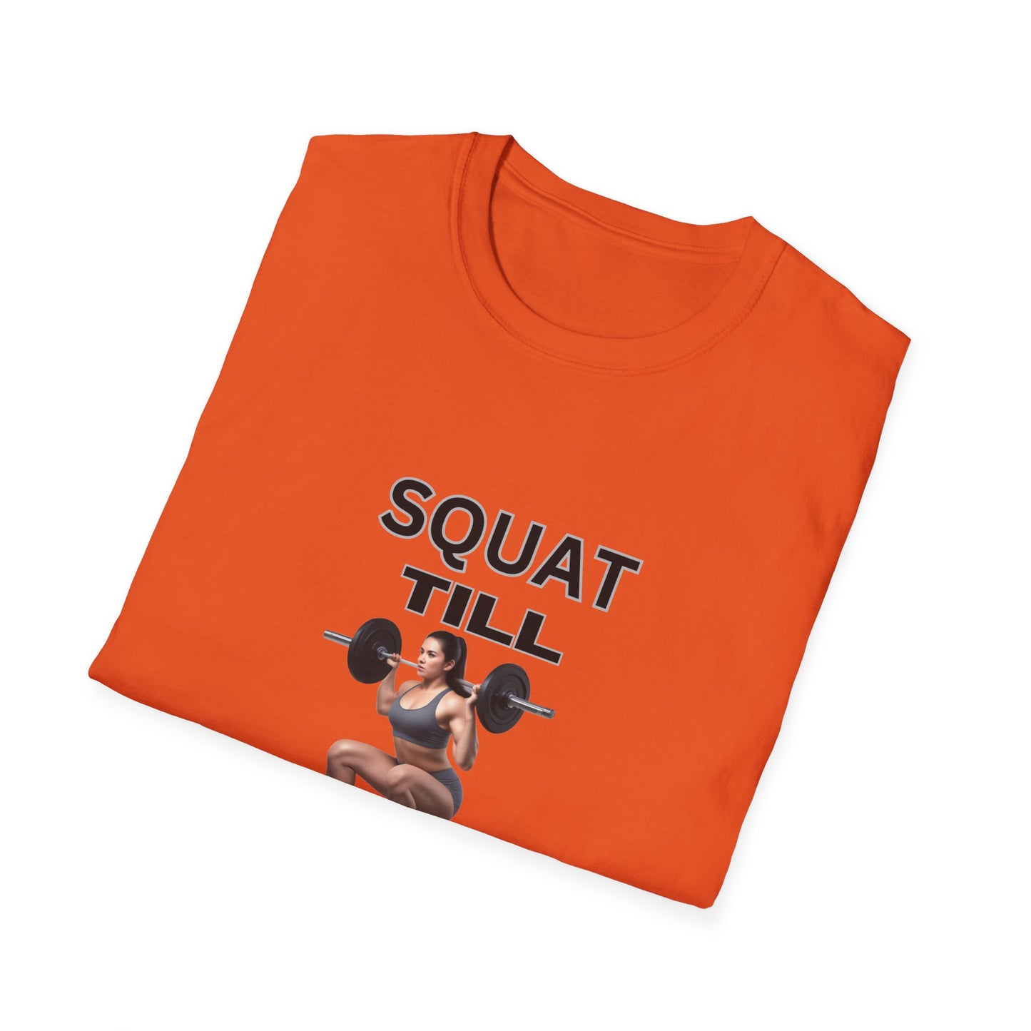 Fitness Motivation T-Shirt - 'Squat Till You Drop'