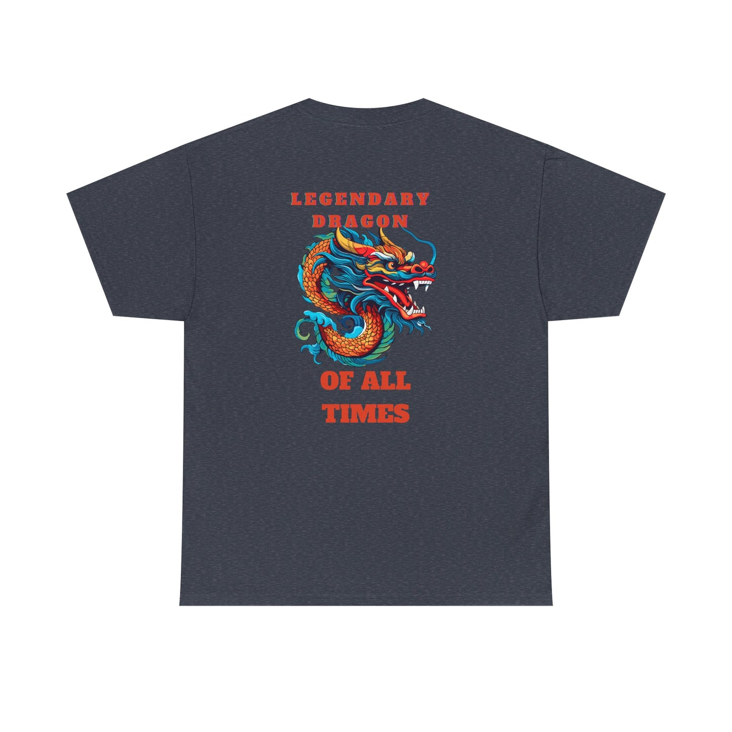 Legendary Dragon Tee - Bold Graphic Unisex Heavy Cotton T-Shirt for Fantasy Lovers