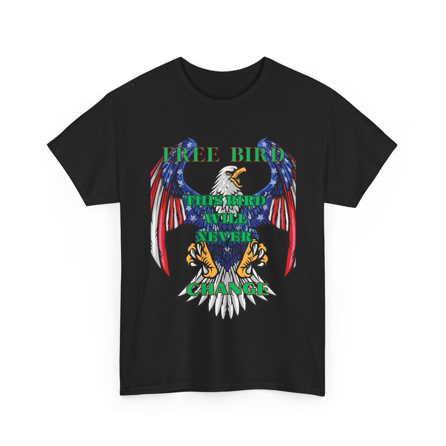 Vintage Eagle Graphic Tee - 'Free Bird' Unisex Heavy Cotton Tee for Freedom Lovers