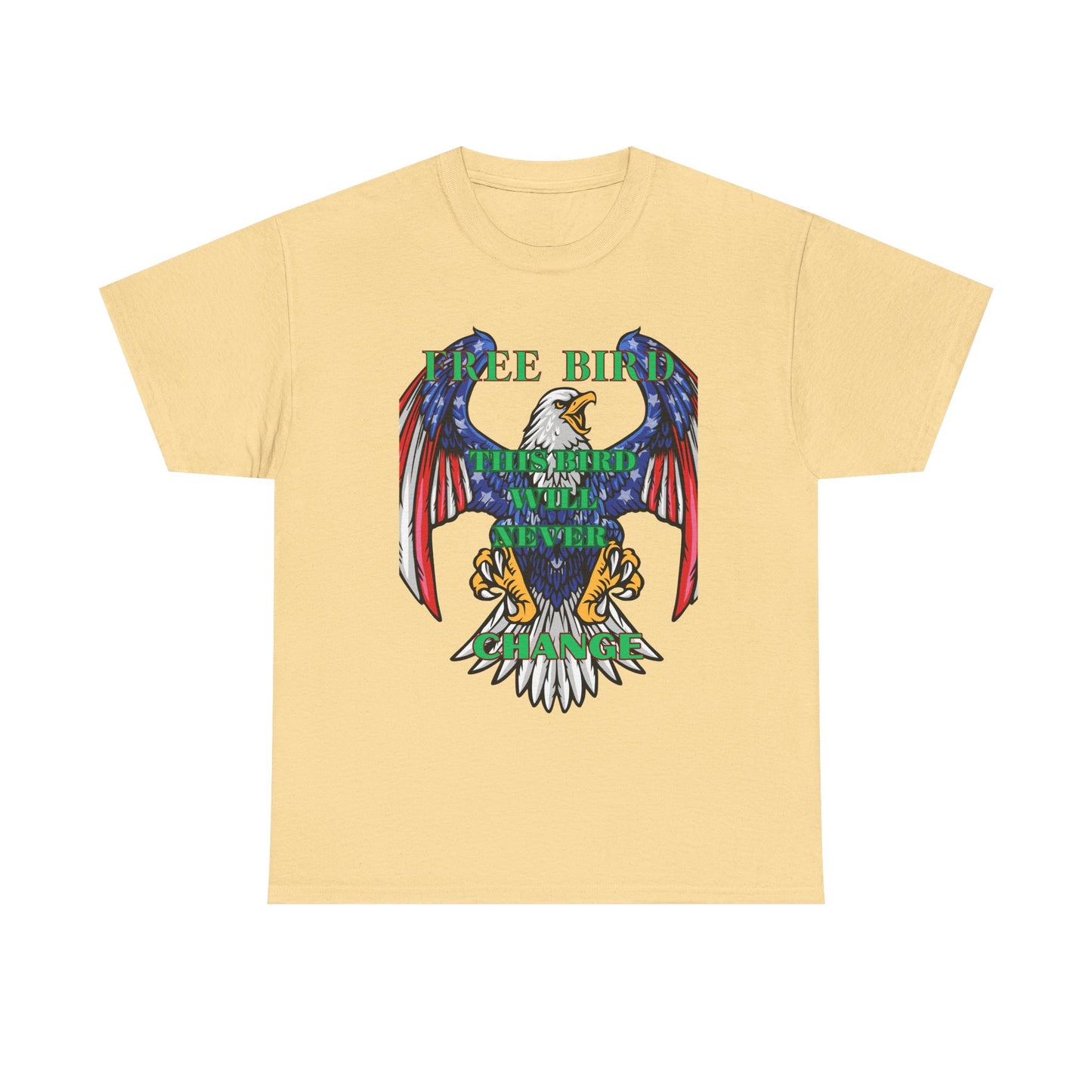 Vintage Eagle Graphic Tee - 'Free Bird' Unisex Heavy Cotton Tee for Freedom Lovers