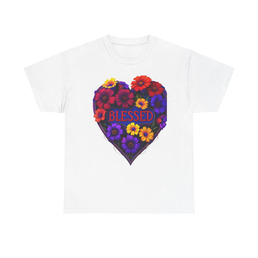 Blessed Heart Floral T-Shirt for Moms