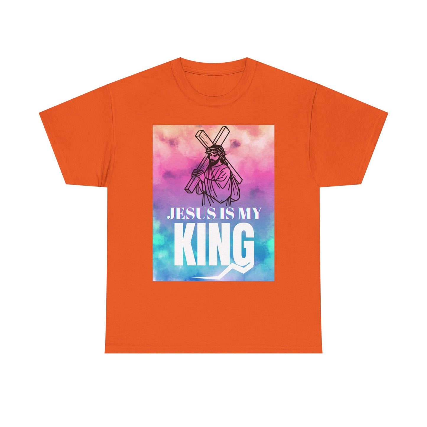 Faith-based Retro Unisex Tee - Jesus Is My King Shirt
