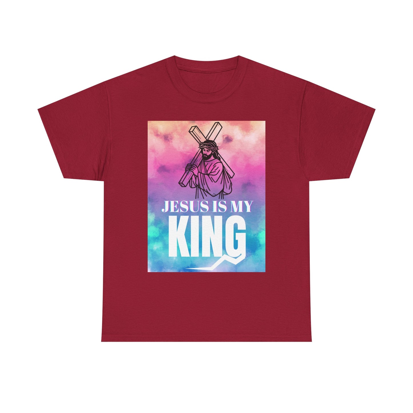 Faith-based Retro Unisex Tee - Jesus Is My King Shirt
