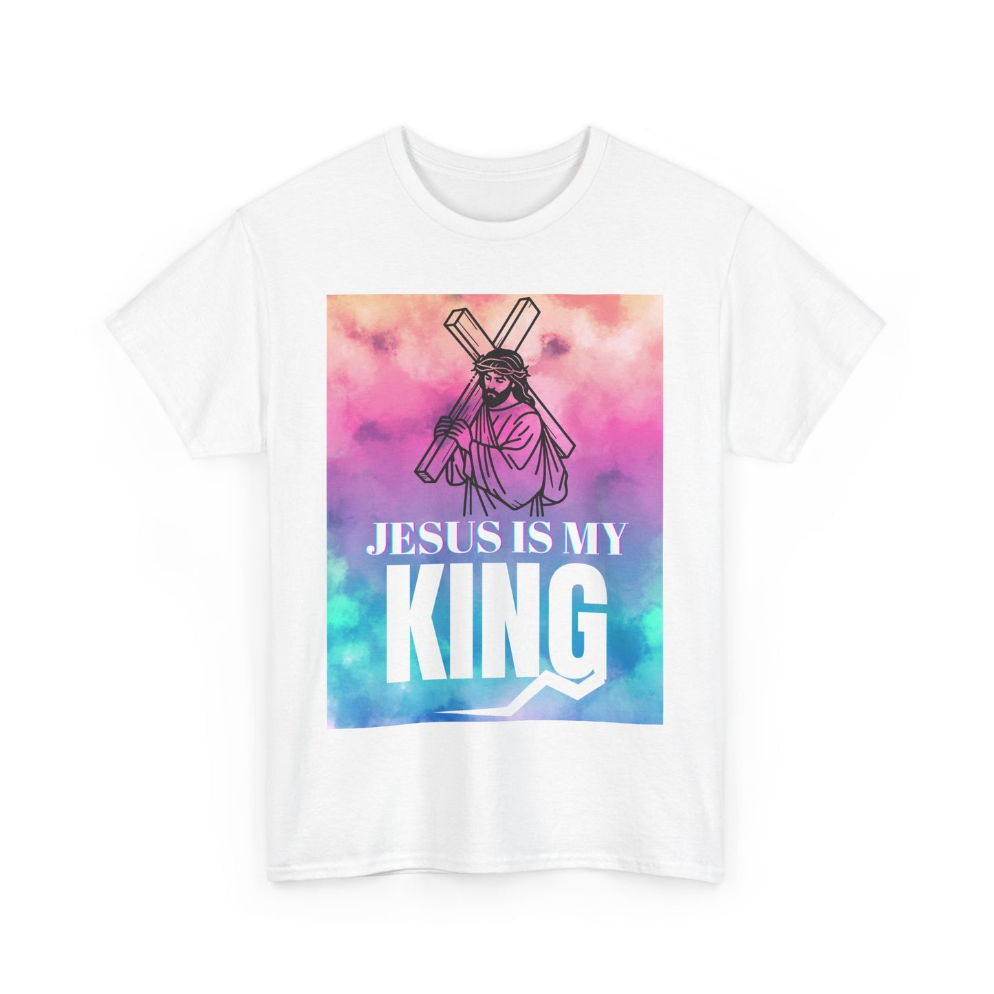 Faith-based Retro Unisex Tee - Jesus Is My King Shirt